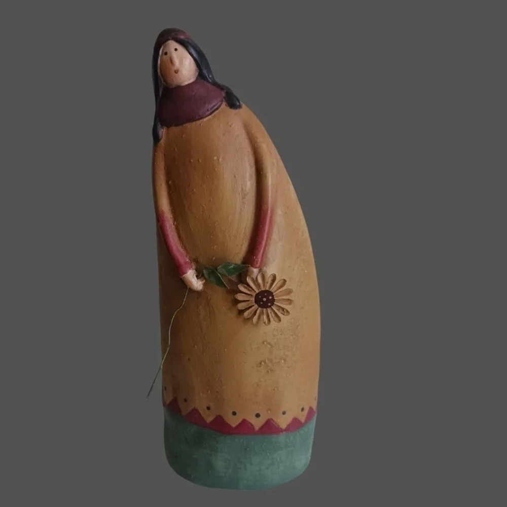 Terra cota native american woman figure